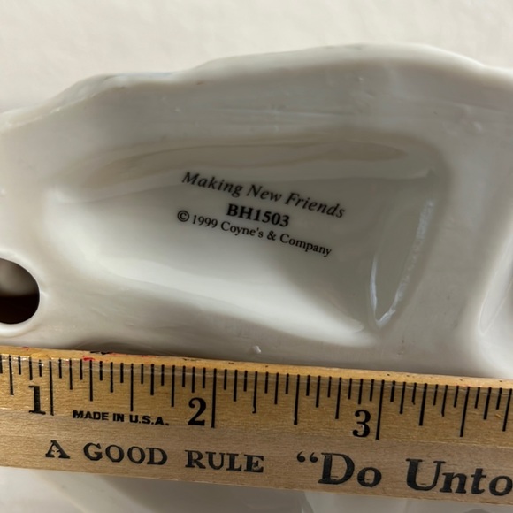 1999 Bavarian Heritage Collection Making New Friends Figurine Vintage - Picture 15 of 16